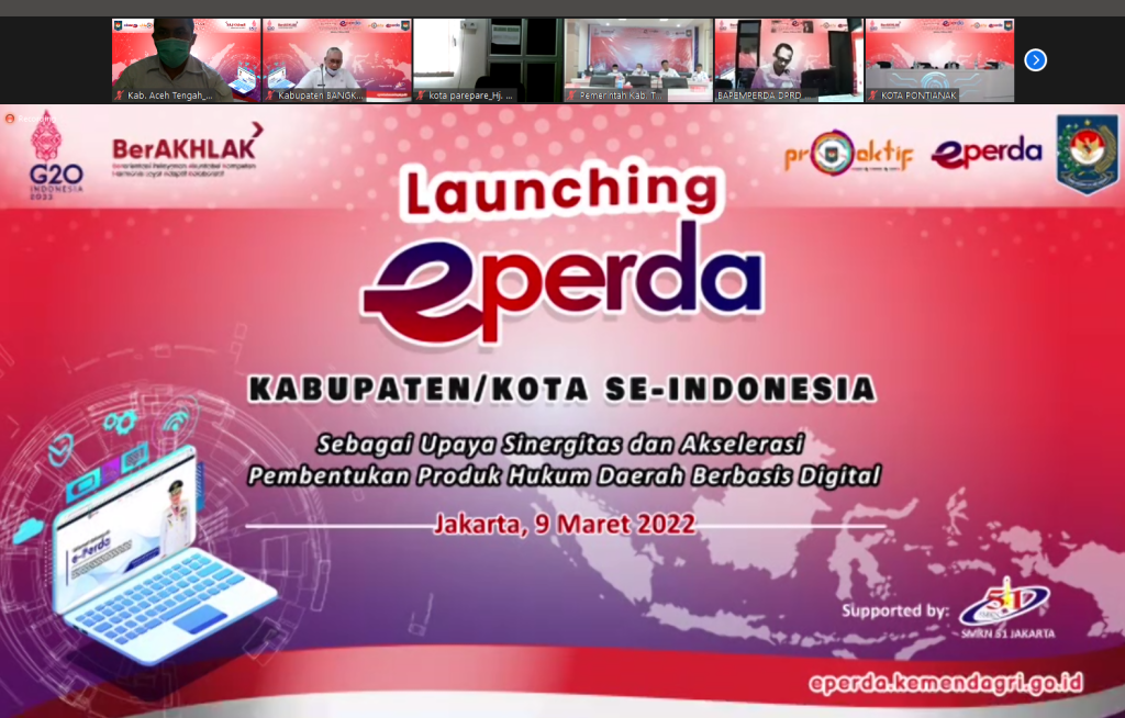 Kemendagri Launching E-Perda Kabupaten/Kota Se-Indonesia 