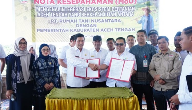 ”Dukung Integrasi Ekosistem Pertanian berkelanjutan” Pemkab Aceh Tengah Sepakat Kerja Sama Dengan PT Rumah Tani Nusantara 